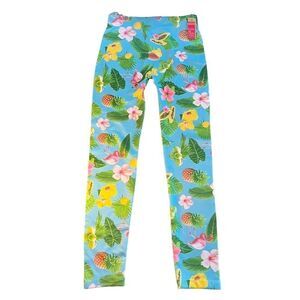 Ardene Tropical Floral Flamingo Fruit Printed Tights​​​​